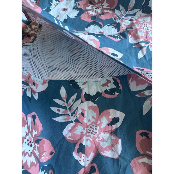 Columbia Men's PFG Trollers Short Sleeves Button Up Shirt Floral Canyon Blue XXL - Picture 8 of 8